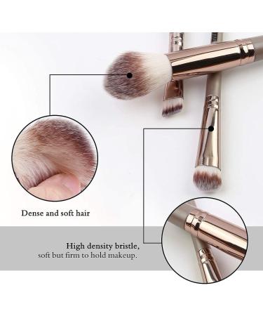 18 PCS Professional Makeup Brush Set - Travel Kabuki Face Powder & Eye Shadow Brushes with Case - Champagne - Buy Online on GoSupps.com