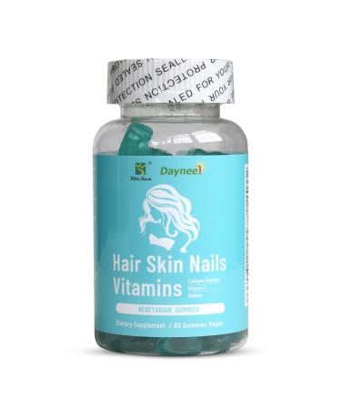 Wins Town Hair Skin Nails Vitamins Gummies with Collagen Vitamins C Sodium for All Ethnicities & Types Man & Women Strawberry Flavor 60 Count