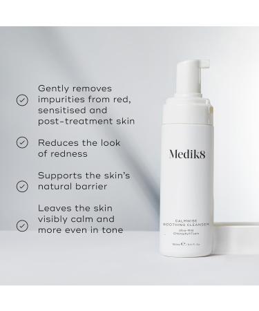 Medik8 Calmwise Soothing Cleanser - Ultra-Mild Chlorophyll Foam - Soothing & Cleansing - For Sensitive Skin - 150ml Calmwise Serum - Buy Online on GoSupps.com