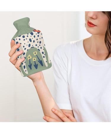 Hot Water Bottle with Lid - Dog Design Rubber Heat Bag for Pain Relief Cramps Foot Warmer & Therapy - Buy Online on GoSupps.com