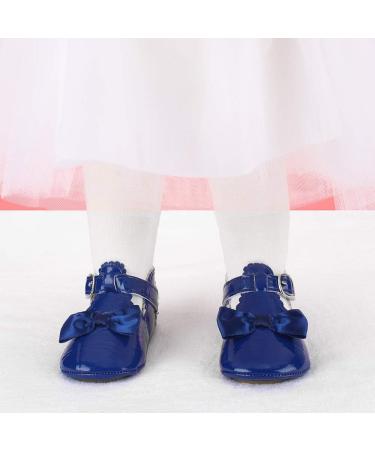 LACOFIA Baby Girls Anti-Slip Mary Jane First Walking Shoes - Infant Princess Party Prewalkers (6-12 Months) - D Blue - Buy Online on GoSupps.com