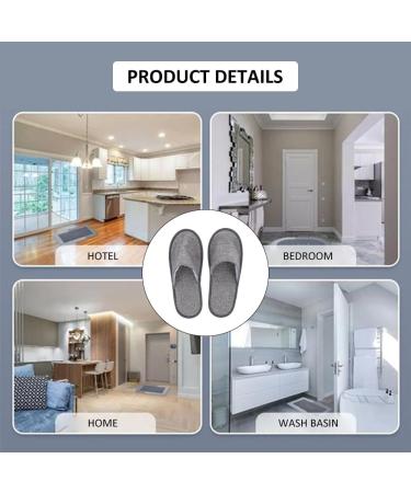 Buy Aomigt Portable Non-Slip Disposable Slippers | Linen & Terry Slippers for Hotels Guests & Travel 4 Pairs - Buy Online on GoSupps.com
