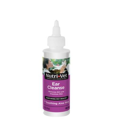 Nutri-Vet Ear Cleanser for Cats | Cleans and Deodorizes with Gentle Ingredients | 4 Ounces
