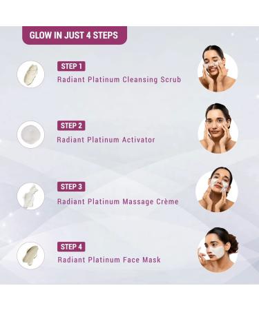 Lotus Herbals Radiant Platinum Facial Kit 37g - Buy Online for Glowing Skin | International Shipping Available - Buy Online on GoSupps.com
