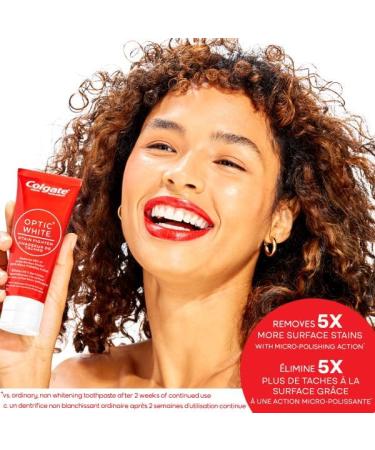 Colgate Optic White Stain Fighter Gel Toothpaste 90 mL 2 pack Clean Mint Paste 90 ml (Pack of 2) - Buy Online on GoSupps.com