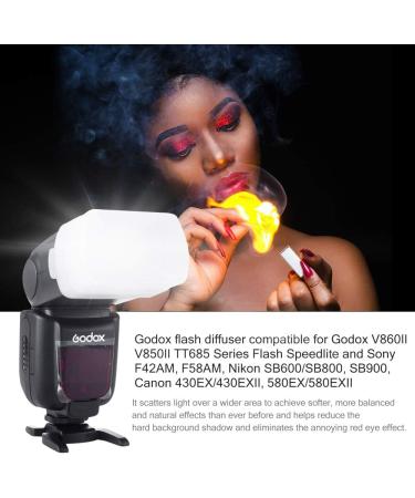 Godox Flash Diffuser Dome Bounce - 3 Pack White for V860II V850II TT685 TT600 Speedlight - Buy Online on GoSupps.com