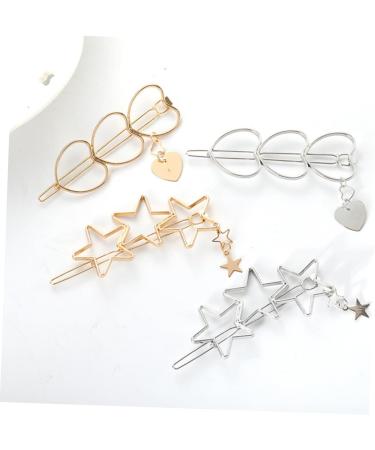 FRCOLOR star hair barrettes hair barrettes for women silver hair clip silver barrettes women's hair clips star hair clip cute hair clips for women Hair Accessories alloy Miss pin - Buy Online on GoSupps.com