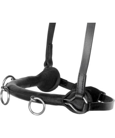 Heinick-Reitsport French Professional Leather Cavesson - Black WB VB Thoroughbred/Cob Size | Premium Equestrian Gear for International Shipping - Buy Online on GoSupps.com