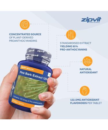 Pine Bark Extract 125mg - High Strength Vegan Tablets | Rich in Proanthocyanidins for Powerful Antioxidant Support - Buy Online on GoSupps.com