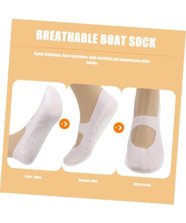 Mikinona 1 Pair Cracked Heel Socks Silicone Moisturizing Socks Cooling Heel Repair Socks Plantar Silicone Socks Heel Sleeves Arch Socks Compression White Beach Ballet Socks Men and Women - Buy Online on GoSupps.com