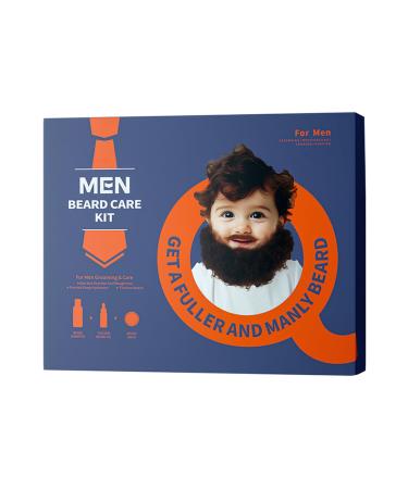 BartwachstumSet for men.Indispensable beard set contains beard balm beard oil beard detergent beard care set gifts for man beard care set