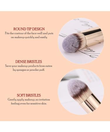 KINGMAS Concealer Brush Kabuki Brush Under Eye Nose Contour Makeup Brush for Concealing Blending Setting Buffing with Powder Liquid Cream Cosmetic Foundation brush (C02 Round Top) C02 Round Top Black - Buy Online on GoSupps.com