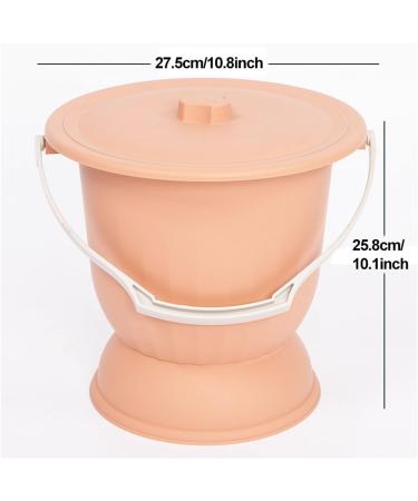 NEDLON Portable Chamber Pot with Lid Spittoon Urine Bucket with Handle Bedside Urinal for The Elderly Pregnant Women's Use (Color : Navy Blue Size : 27.5 * 25.8cm) 27.5*25.8cm Navy blue - Buy Online on GoSupps.com