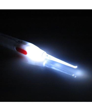 Qtqgoitem Flashlight Ear Cleaner Earwax Remover Curette Tool 2pcs White - Model 09bd09a87b0604b - Buy Online on GoSupps.com