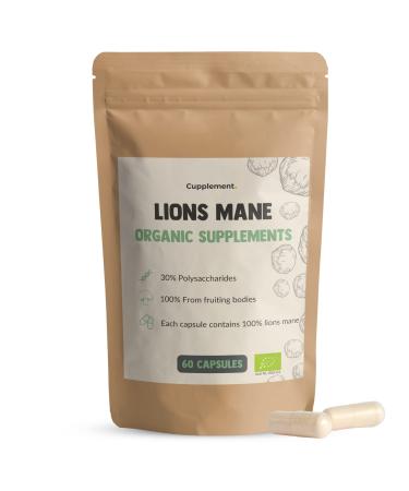 Cupulated - L wen mane capsules 60 pieces - Bio - 500 mg per capsule - no powder - supplement - Superfood - Mushroom - Mushroom - Take 2 capsules per day - Hericium erinacus - Lions mane capsules 1 piece