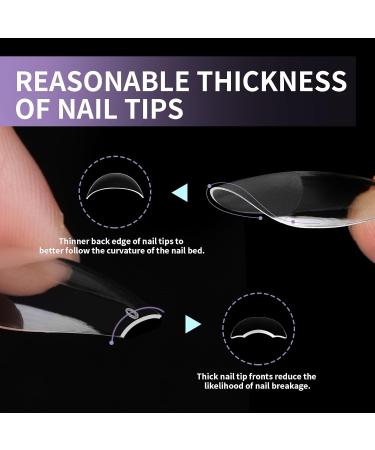 EARLMONI 432 pieces Short Coffin Nail Tips - Full Cover Soft Gel Nail Tips Set 12 Sizes Ballerina Nail Tips with Glue Nail File Cuticle Pusher Artificial Nails For Gluing Nail Art DIY - Buy Online on GoSupps.com