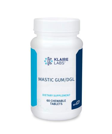 Klaire Labs Mastic Gum/DGL Chewable - DGL Licorice Chew for Digestion Support & Occasional GI Discomfort - Deglycyrrhizinated Licorice and Mastic Gum (60 Chewable Tablets)