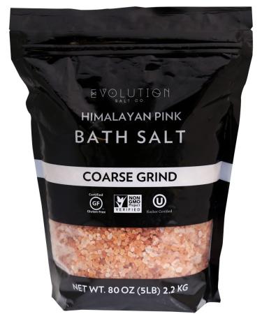 Evolution Salt - Himalayan Pink Bath Salt Coarse Grind  5 lbs Coarse Grind 5 Pound (Pack of 1)