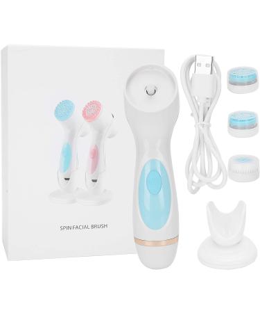 USB Charging Electric Facial Cleansing Brush - Waterproof Silicone Face Pore Cleaner (Blue) - Buy Online on GoSupps.com