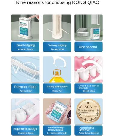 Automatic Dental Floss Cartridge - Portable 100 Pieces for Effective Teeth Cleaning | International Shipping Available - Buy Online on GoSupps.com