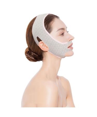 Double Chin Strap Double Chin Tool Chin Lift Bands Double Chin Stretching Tool V-shaped Chin Strap for Women Men (Pink)