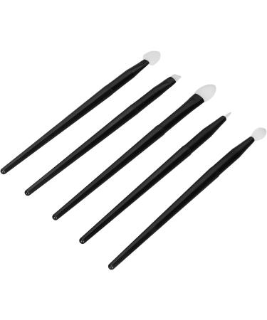 Makeup Brush Set Even Application 5 Piece Multipurpose Silicone Lip Brush Easy Cleaning for Daily Office and Travel Use - Buy Online on GoSupps.com