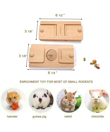 Wooden Foraging Toy for Small Pets - Interactive Puzzle Snuffle Game for Hamster, Guinea Pig, Rabbit, Chinchilla - Mental Stimulation Enrichment Toy - Buy Online on GoSupps.com