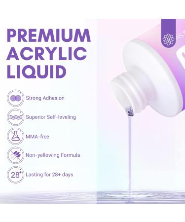 Saviland 8.12OZ Monomer Acrylic Nail Liquid Professional Non-Yellowing Acrylic for Nail Extensions & DIY French Nails - Buy Online on GoSupps.com