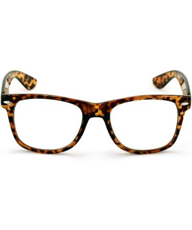 V.W.E. XL Large Reading Glasses - Oversized Clear Lens in Tortoise | Powers 1.00 to 6.00 | Perfect for Comfortable Reading - Buy Online on GoSupps.com