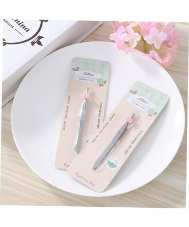 FRCOLOR Stainless Steel Eyebrow Clip Slant Tip Eyebrow Tweezer Eyebrow Tweezers Eyebrow Tool Eyebrow Removal A011 Flat Oblique Tip - Buy Online on GoSupps.com