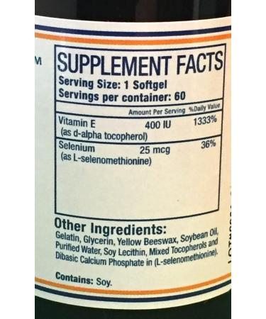 Pure Herbs Ltd. Vitamin E with Selenium Softgels - 60 Capsules - Buy Online on GoSupps.com