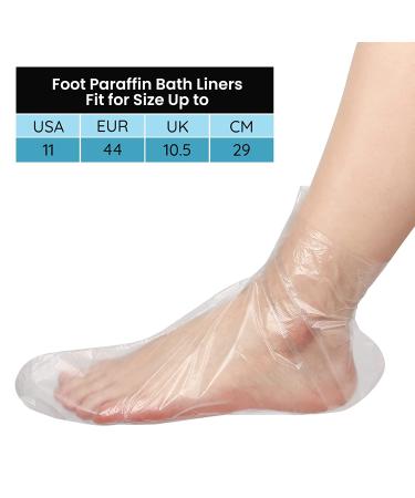 Segbeauty Paraffin Wax Liners for Foot - 200 Count Plastic Bags for Hot Wax Therapy with 200 Closure Stickers - Compatible with Therabath Paraffin Wax Machine - Buy Online on GoSupps.com
