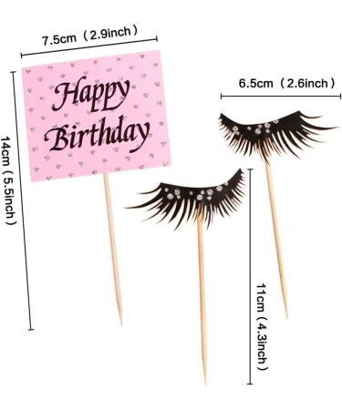 Unimall 28-Piece Glitter Makeup Cupcake Toppers - Perfect for Birthday Party Bachelorette Celebrations & Salon Events - Buy Online on GoSupps.com
