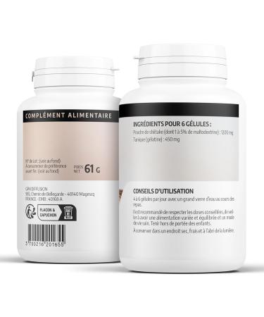 Shiitake 200mg - 200 capsules - Buy Online on GoSupps.com