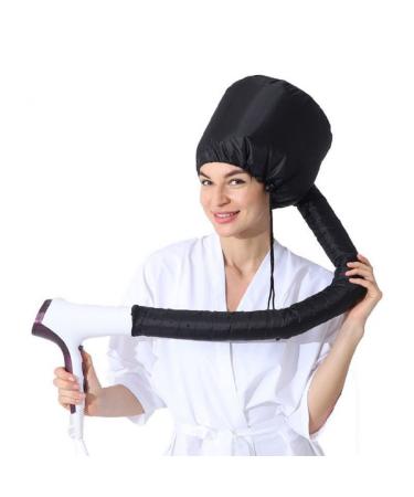 Soulta Satin Diffuser Drying Cap, 2023 New Diffuser Cap for Hair Dryer Curly Hair, Speed Up Full Hair Drying for All Head Shapes (Black)