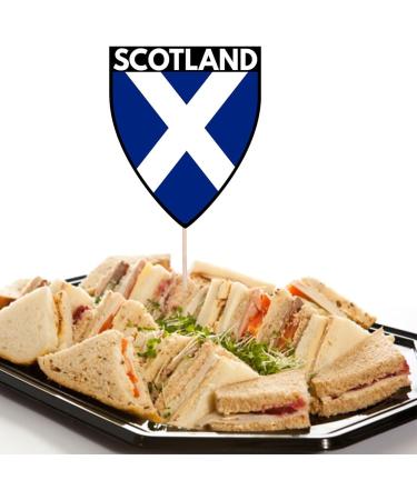 Scotland Flag Rugby Ball Food & Cupcake Picks Toppers Party Decorations Six Nations (14 Pack) - Buy Online on GoSupps.com