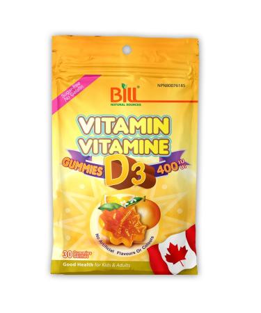 BILL Natural Sources Vitamin D3 400IU 30 Gummies