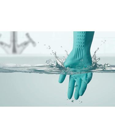 Spontex Delicate Hands Household Gloves with Almond Oil - Natural Rubber Size M 1 Pair (Pack of 2) Nourishing Protection for Your Hands - Buy Online on GoSupps.com