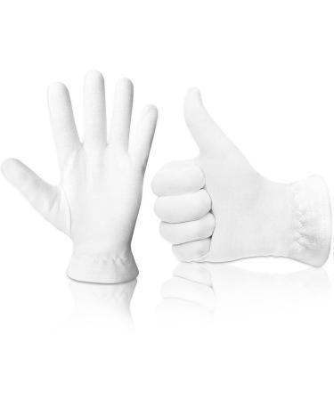 Yesland 12 Pairs(24Pcs) Dry Hand Healing Moisturizing Gloves - Extra Thick Cotton Eczema Gloves Lotion Gloves with Secure Wristband - SPA Inspection Gloves for Men and Women  Night and Day