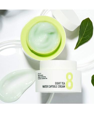 BOM Eight Tea Water Capsule Cream - Daily Moisturizer with Ceramide Panthenol & Vitamin C for Face | 50g - Buy Online on GoSupps.com