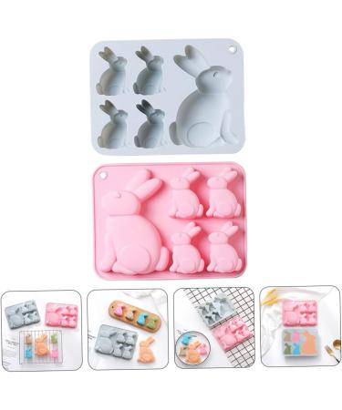 Alipis 2pcs Easter Cake Mold Cake Pan Candle Molds Silicone Molds Molde De para Resina Rabbit Mold Soap Mold Bunny Mold Silicone Food-Grade Silicone Mold Chocolate Bunny Molds Silica Gel - Buy Online on GoSupps.com