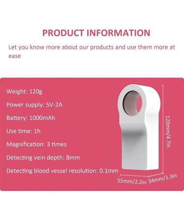 Samnuerly Vein Finder | Rechargeable Vein Viewer for Nurses | Easy Subcutaneous Vein Detection for Older Children | International Shipping - Buy Online on GoSupps.com