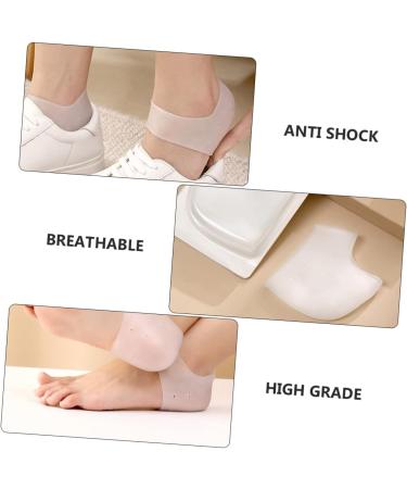 FRCOLOR 4pcs Heel Silicone Pads - High Heel Insoles & Toe Protectors for Men & Women | Anti-Crack Cushioning - Buy Online on GoSupps.com