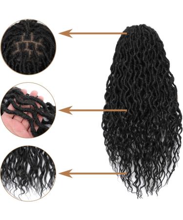 SOKU 32 Inch Goddess Faux Locs Full Lace Frontal Wig - Handmade Synthetic Wavy Braided Wig for Black Women - Buy Online on GoSupps.com