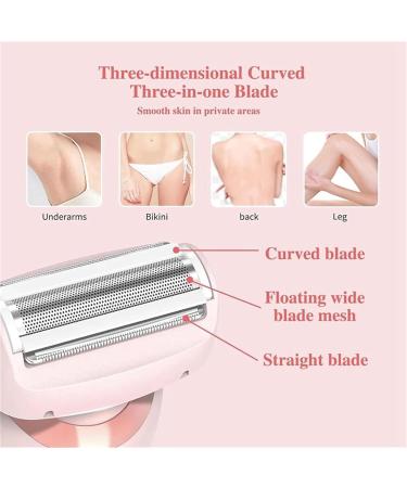 Duskofficial Razor 2 in 1 Electric Shaver Razors for Women Duskofficial Official Electric Razor Bikini Legs Underarm Public Hairs Rechargeable Trimmer with Detachable Head (Blue) - Buy Online on GoSupps.com