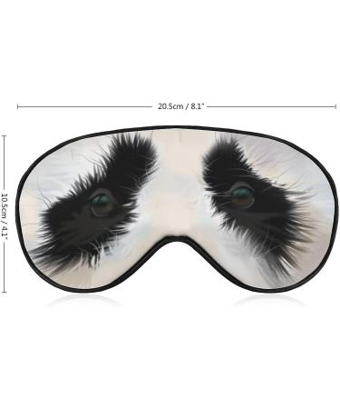 LynaRei Panda Face Sleeping Mask - Adjustable Strap, Watercolor Print Blindfold for Blocking Out Light - Soft & Comfortable Eye Cover - Buy Online on GoSupps.com