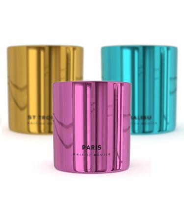 Paris Rose and Sandalwood Scented Candle in Box - 280gm Natural Wax - Long Burn Time - Luxury Gift for Women & Men - Buy Online on GoSupps.com