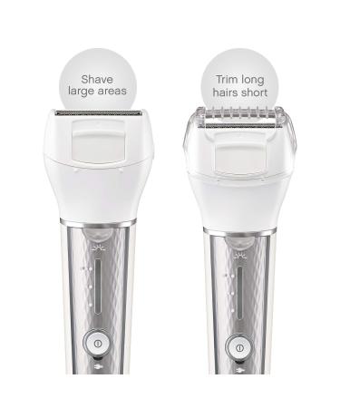 Panasonic Cordless Shaver & Epilator for Women | ES-EL9A-S | 7 Attachments for Gentle Wet/Dry Hair Removal, Foot Scrubber, Body Cleansing Brush - Buy Online on GoSupps.com