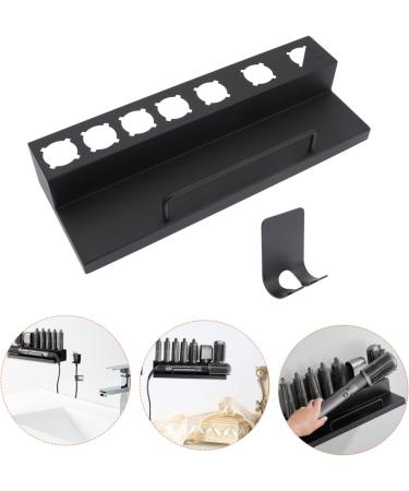 Baluue Curling Iron Rack Hair Curler Holder Hair Dryer Stand Kickstand Styler Holder Black Stainless Steel - Buy Online on GoSupps.com