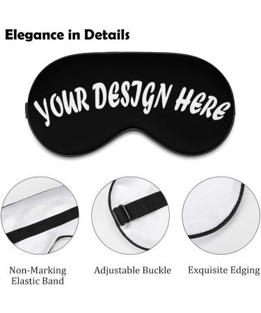 Personalized Custom Blindfold with Name, Photo, or Logo - Funny Sleep Mask for Nighttime Sleeping - Ideal for Home, Office - Black (1 Count) - Buy Online on GoSupps.com